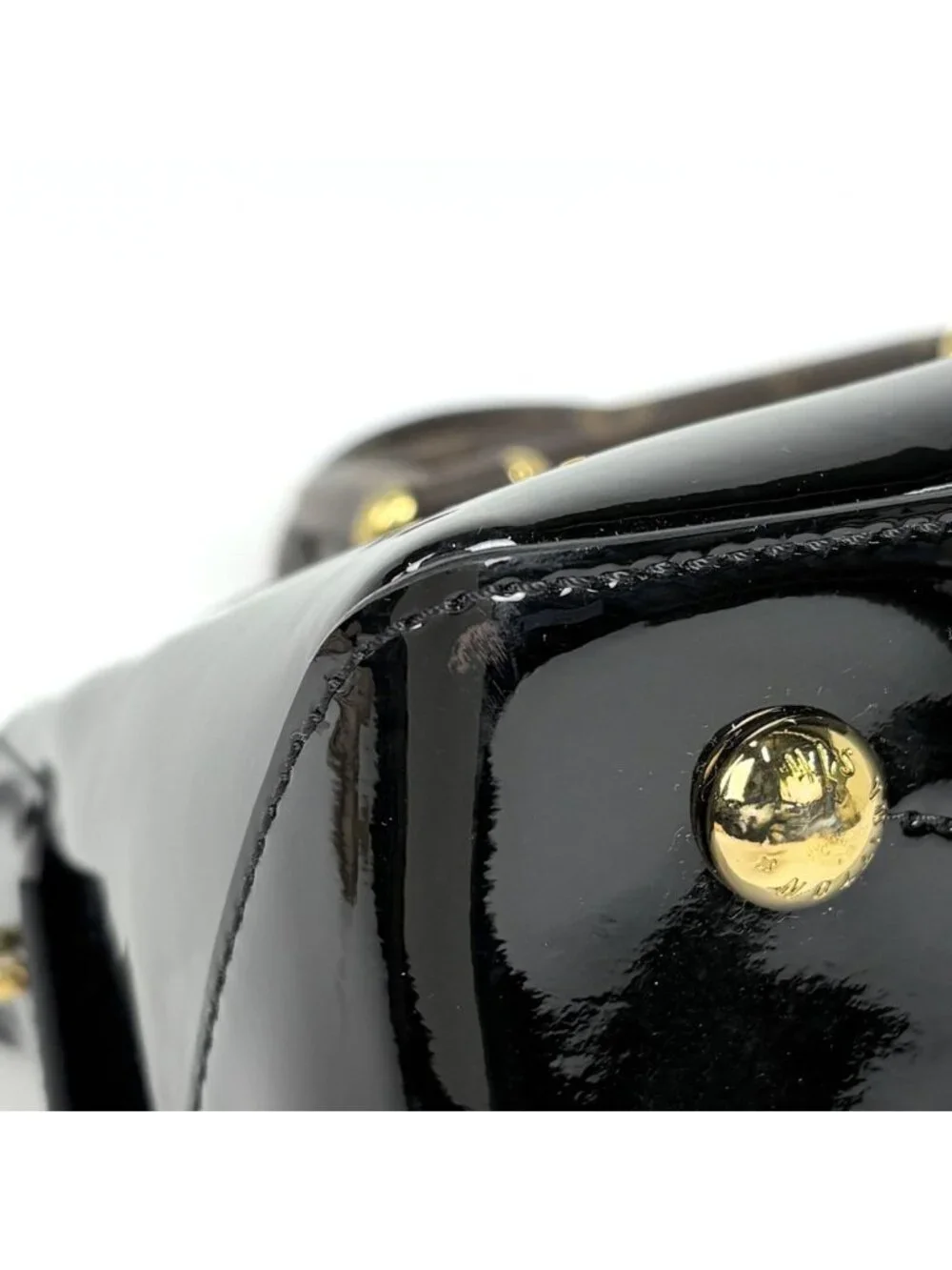 Louis Vuitton Tote Miroir Handbag 2-Way Patent Vernis Black